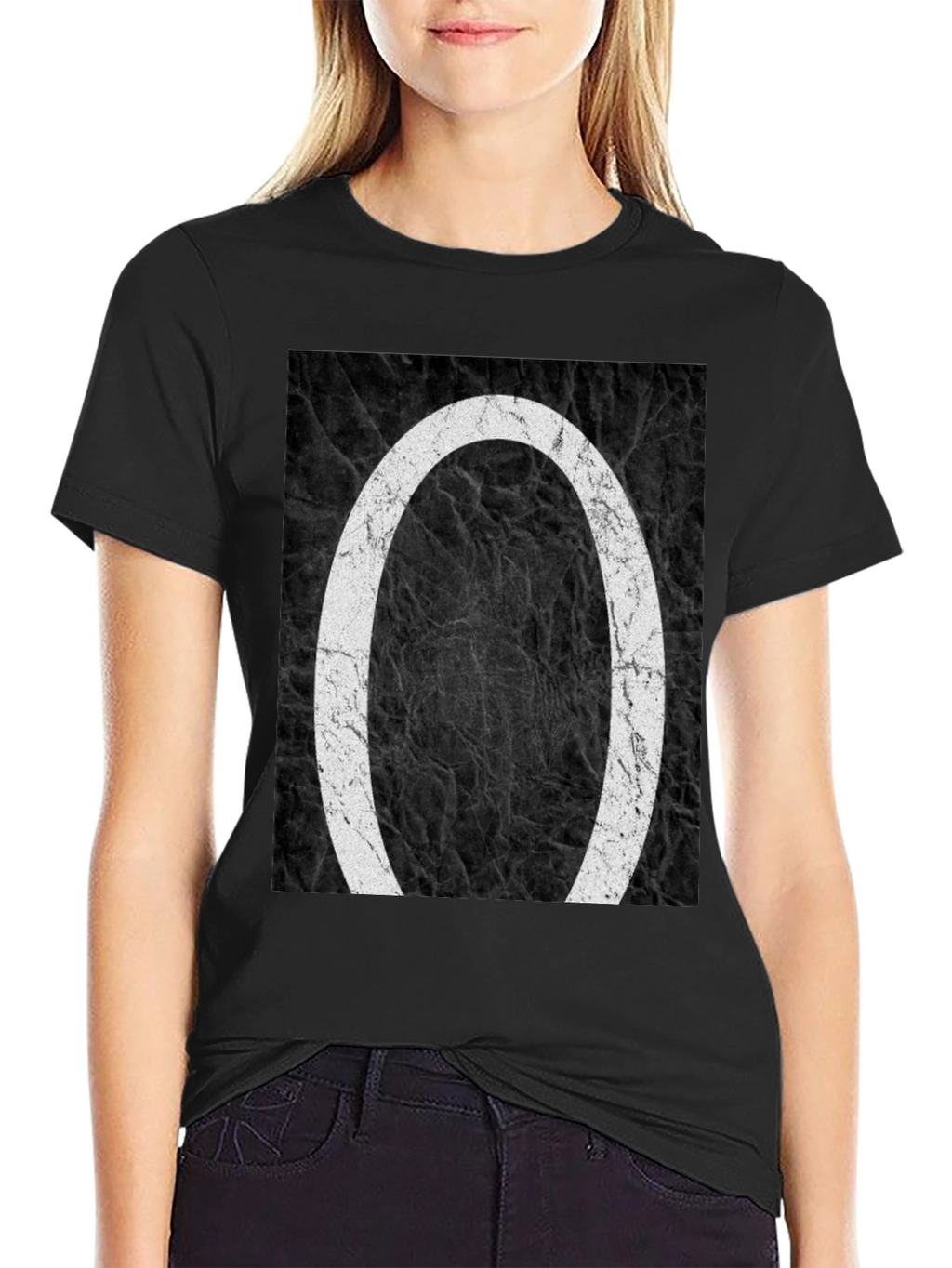 Abstract O Graphic Tee - Black