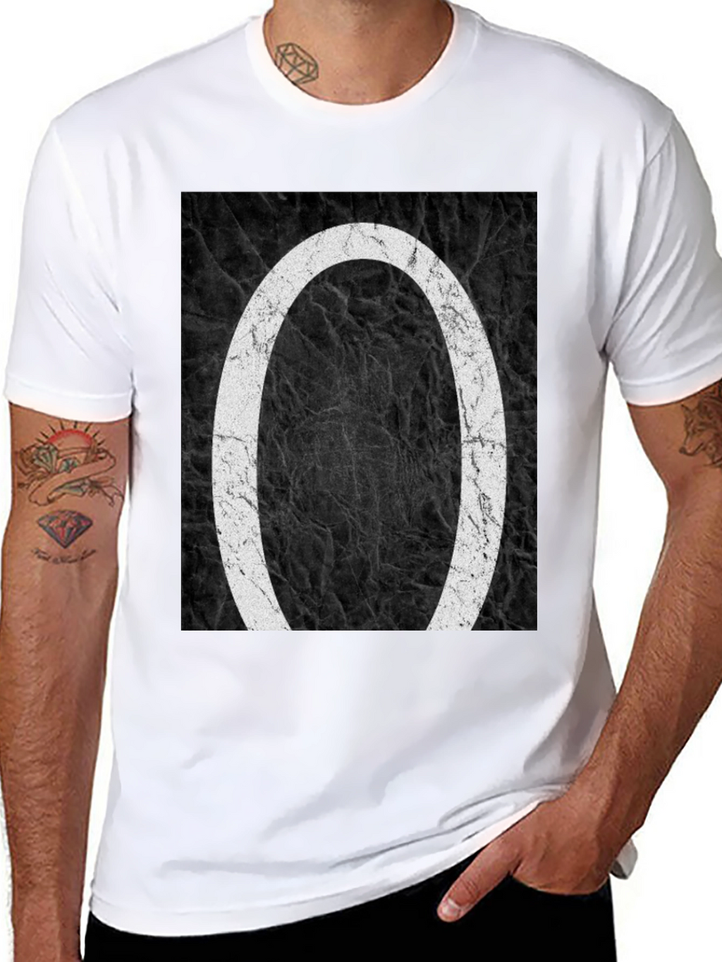 Abstract O Graphic Tee - Black