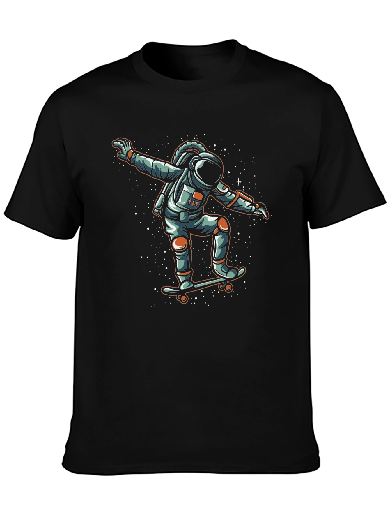 Astronaut Skateboarder Graphic Tee