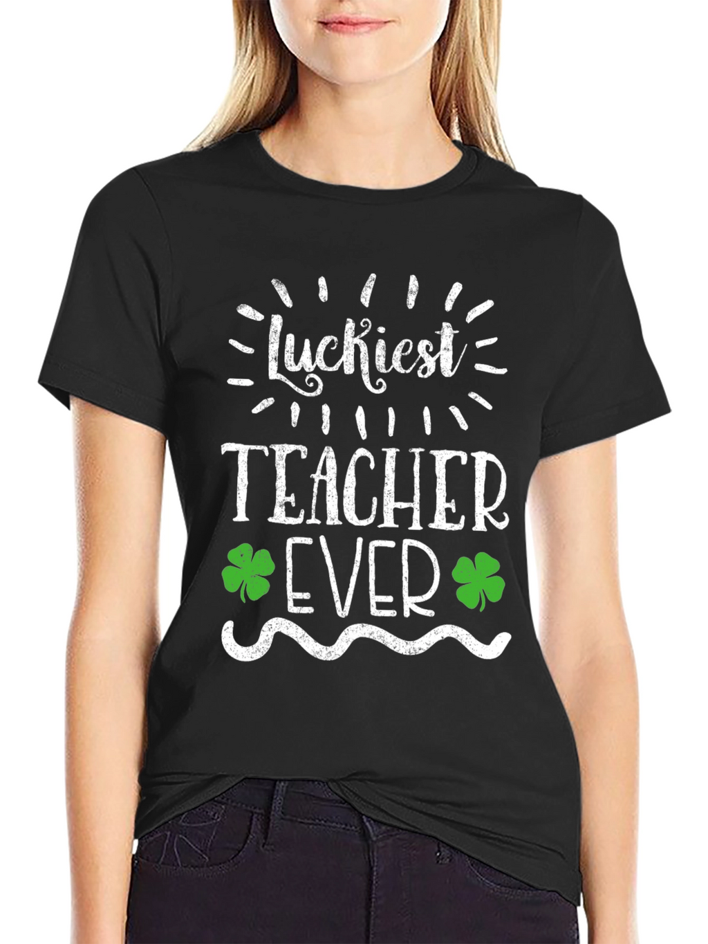 Luckiest Teacher Ever St. Patricks Day Graphic Tee
