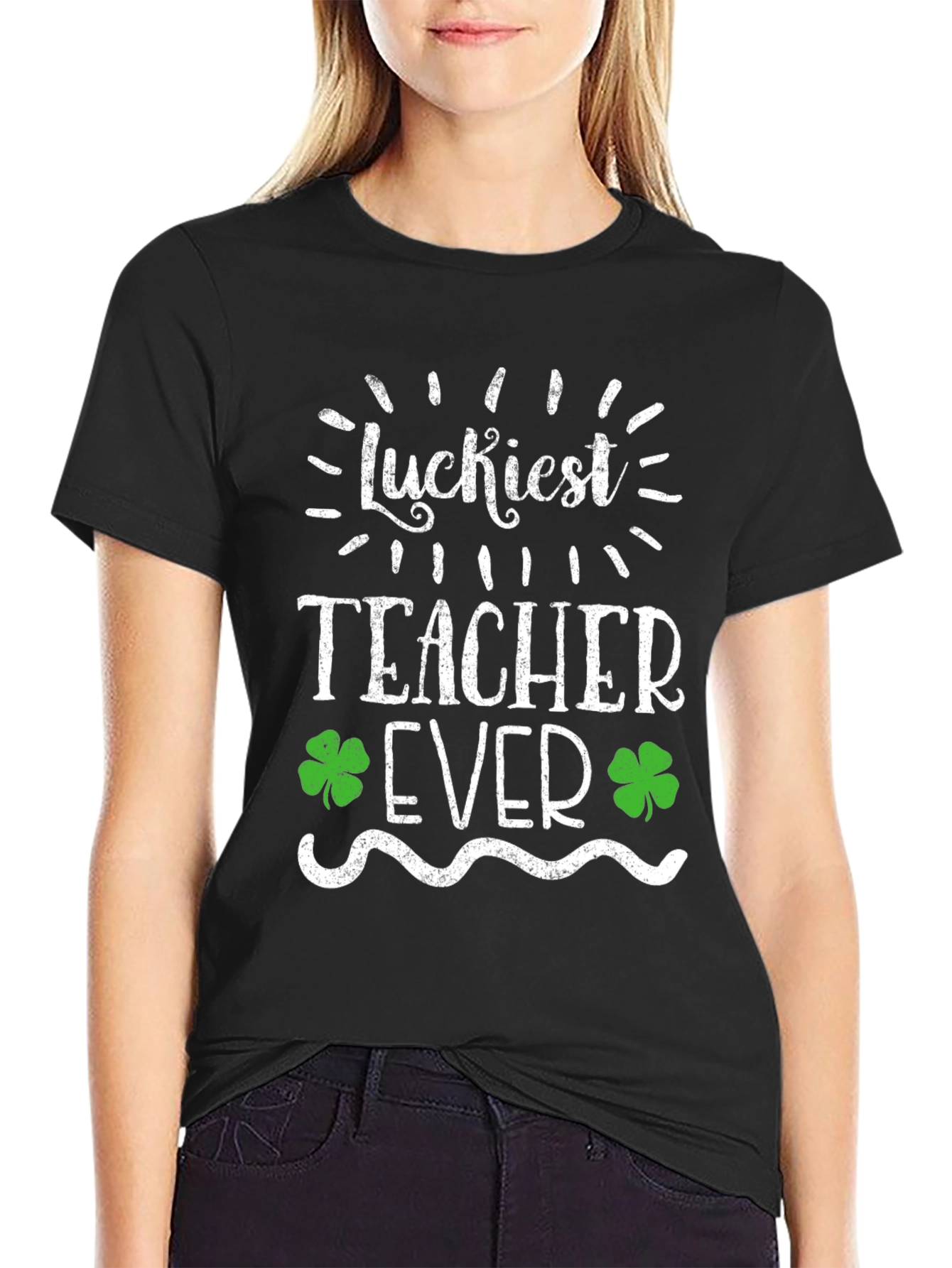 Luckiest Teacher Ever St. Patricks Day Graphic Tee