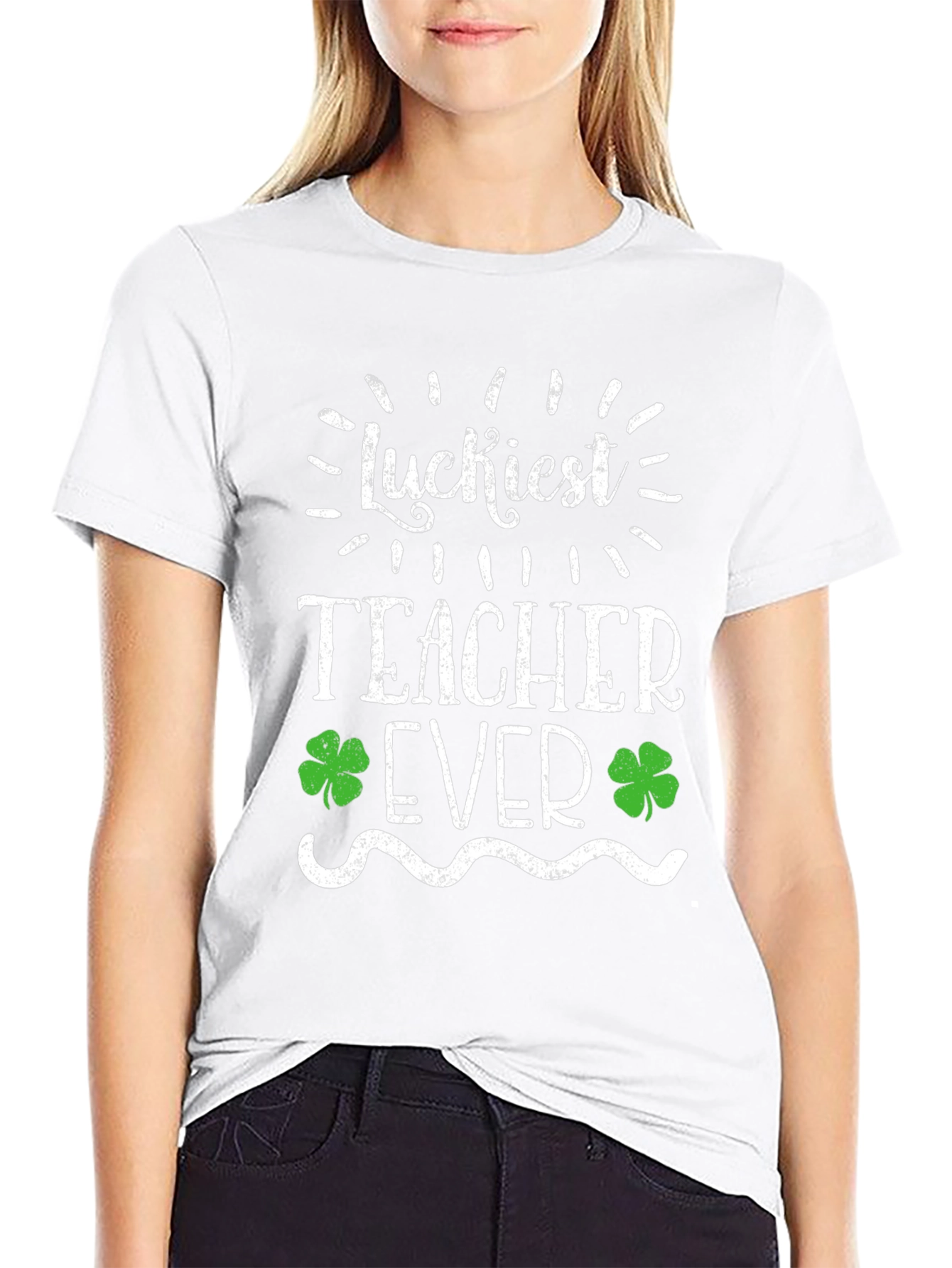 Luckiest Teacher Ever St. Patricks Day Graphic Tee