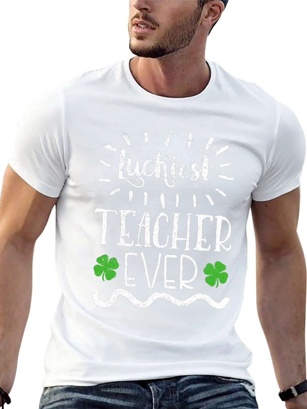 Luckiest Teacher Ever St. Patricks Day Graphic Tee