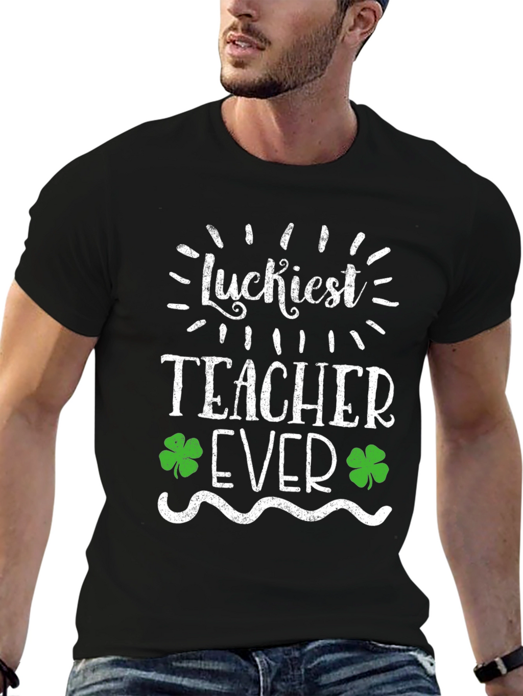 Luckiest Teacher Ever St. Patricks Day Graphic Tee