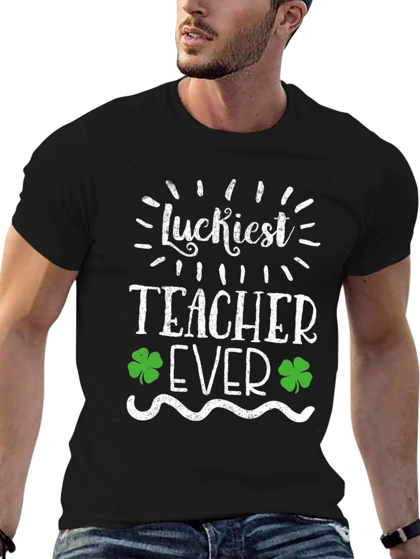 Luckiest Teacher Ever St. Patricks Day Graphic Tee