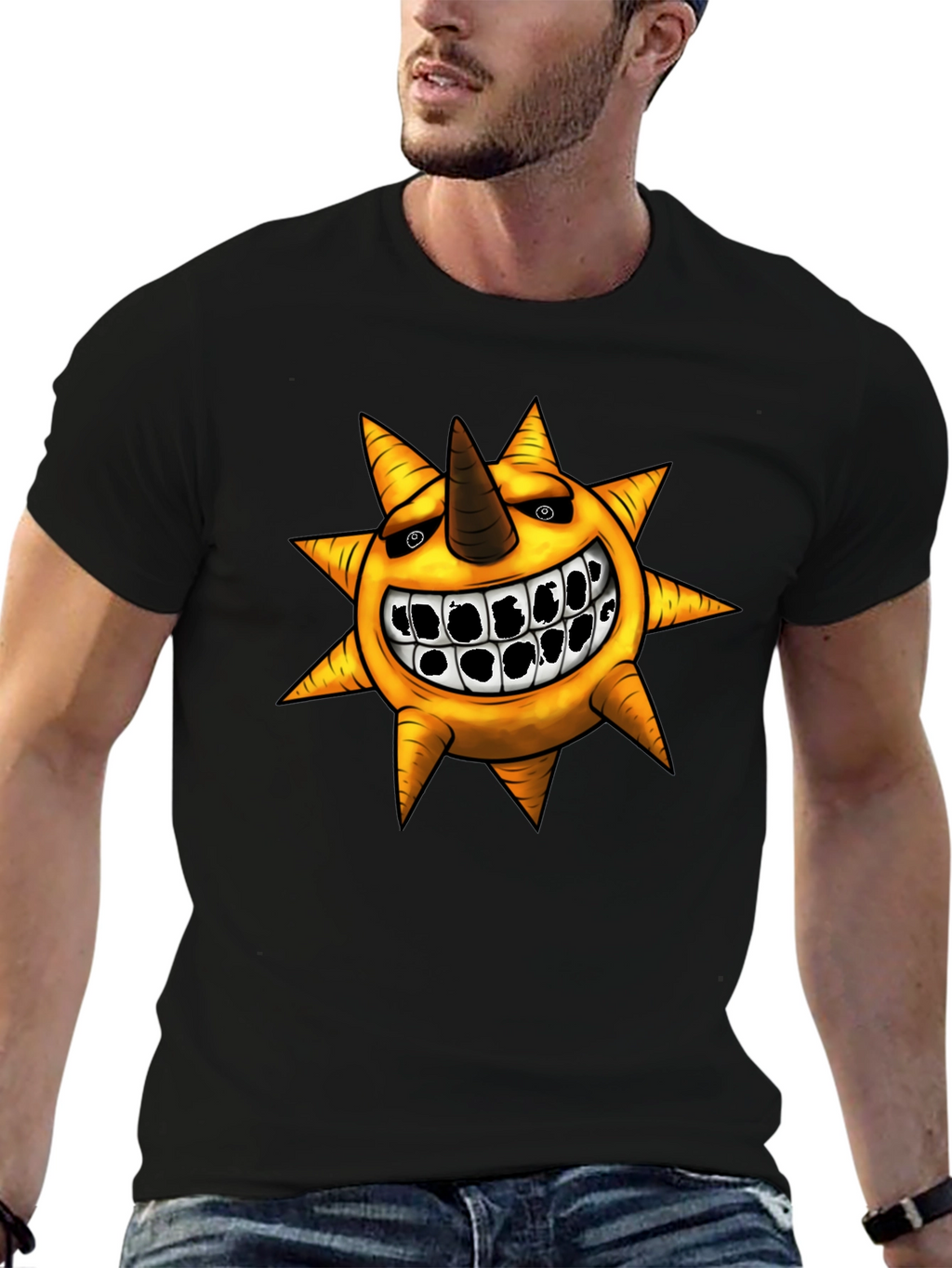 Soul Eater Sun Graphic T-Shirt - Black