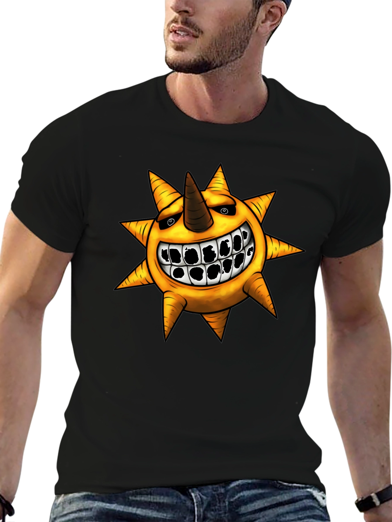 Soul Eater Sun Graphic T-Shirt - Black