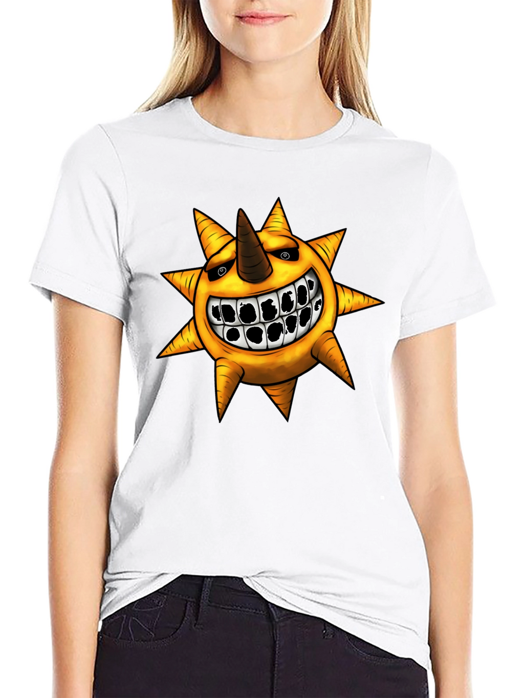 Soul Eater Sun Graphic T-Shirt - Black