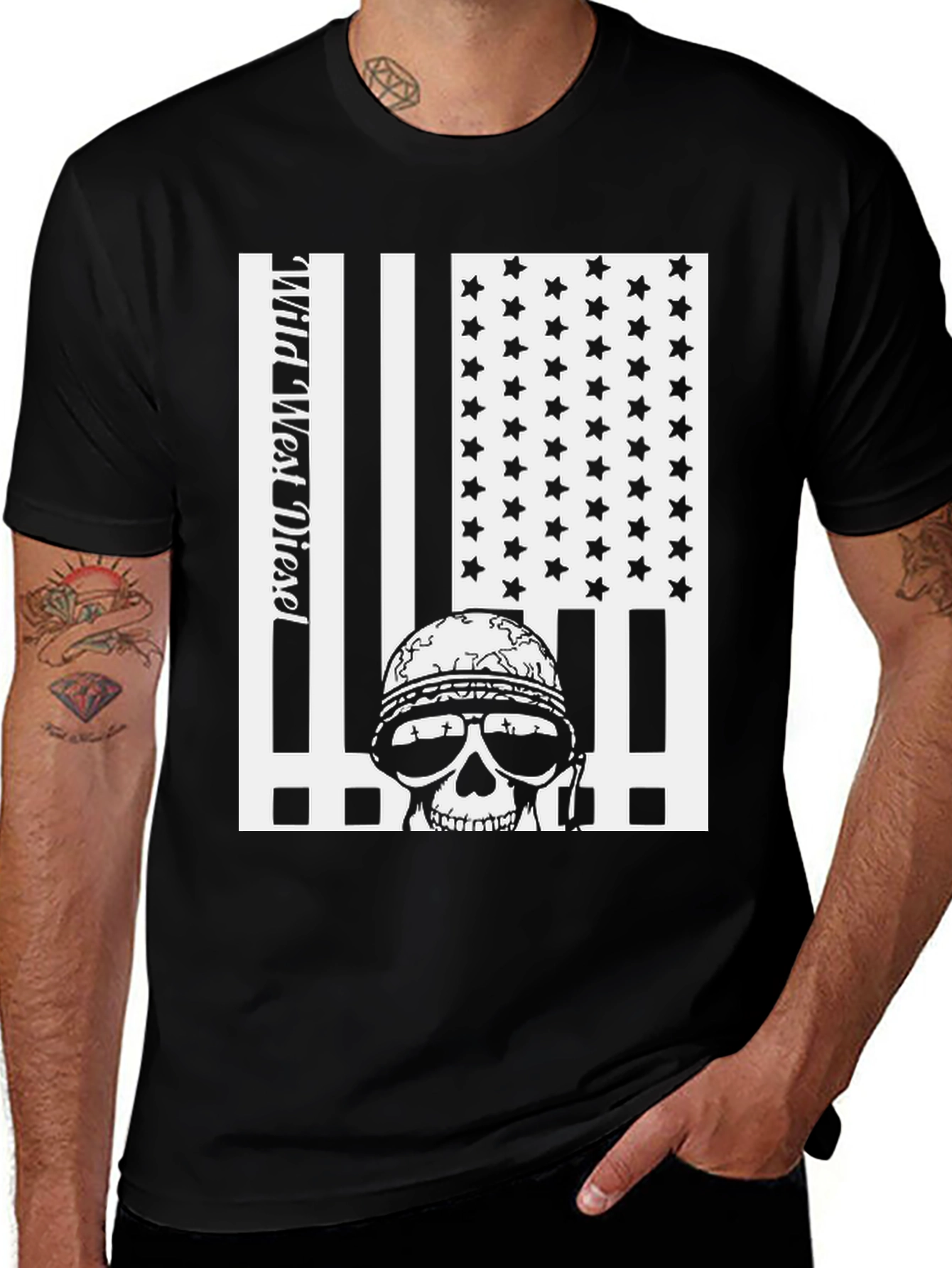 Wild West Diesel Graphic Tee - Black