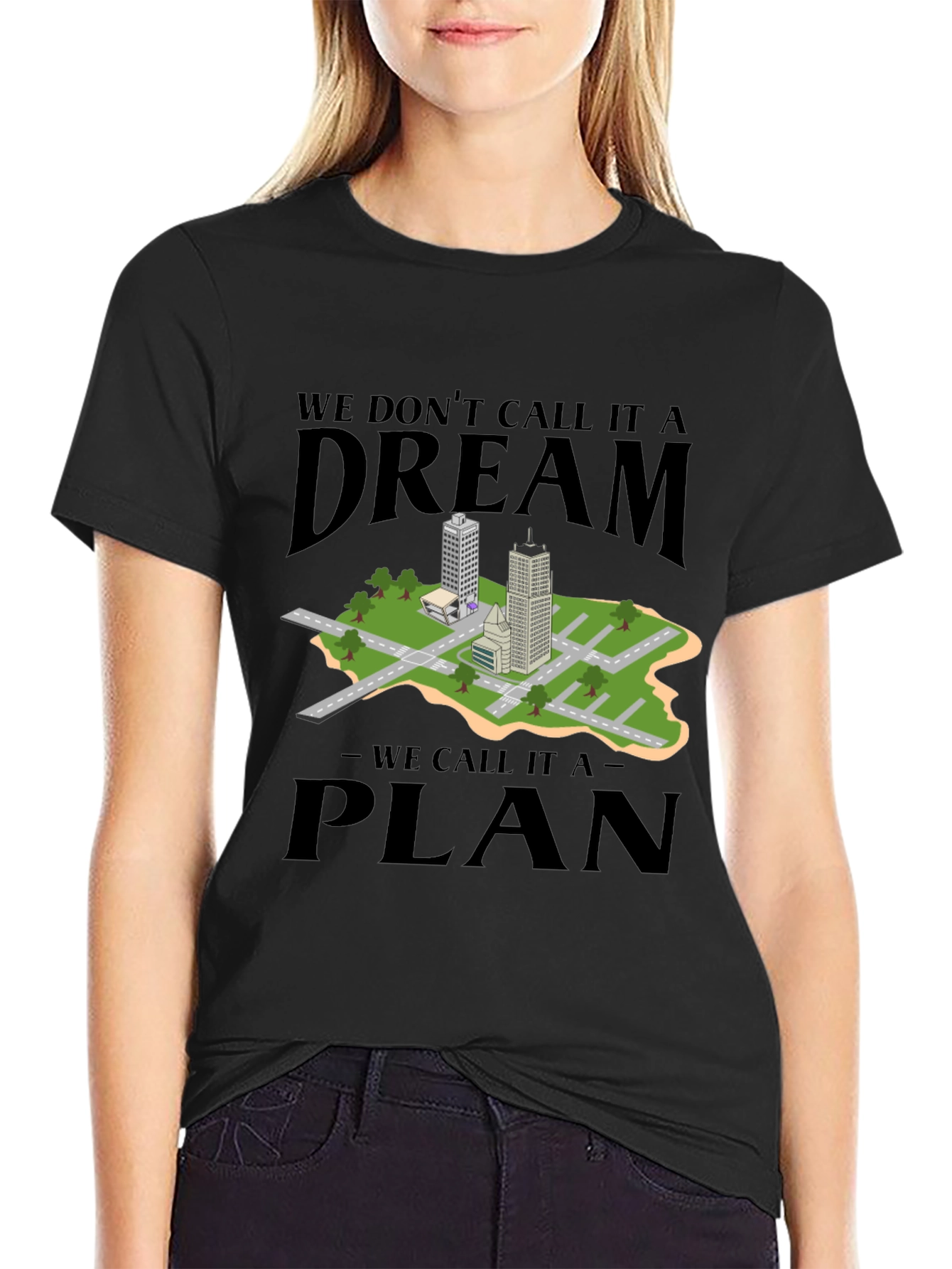 Dream Plan Cityscape Graphic Tee