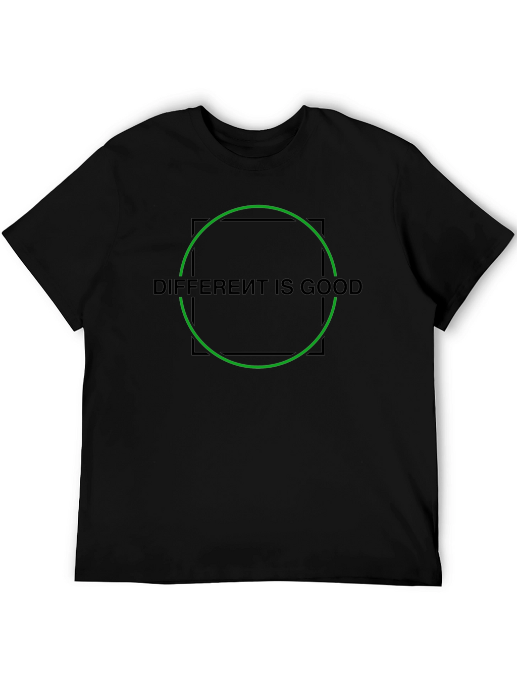 Different Is Good Graphic Tee - Stylish Black T-Shirt