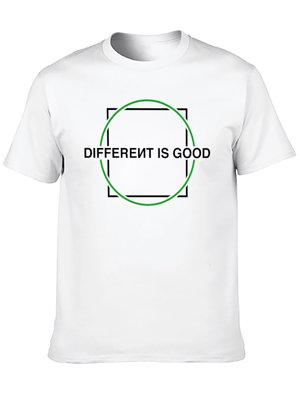 Different Is Good Graphic Tee - Stylish Black T-Shirt