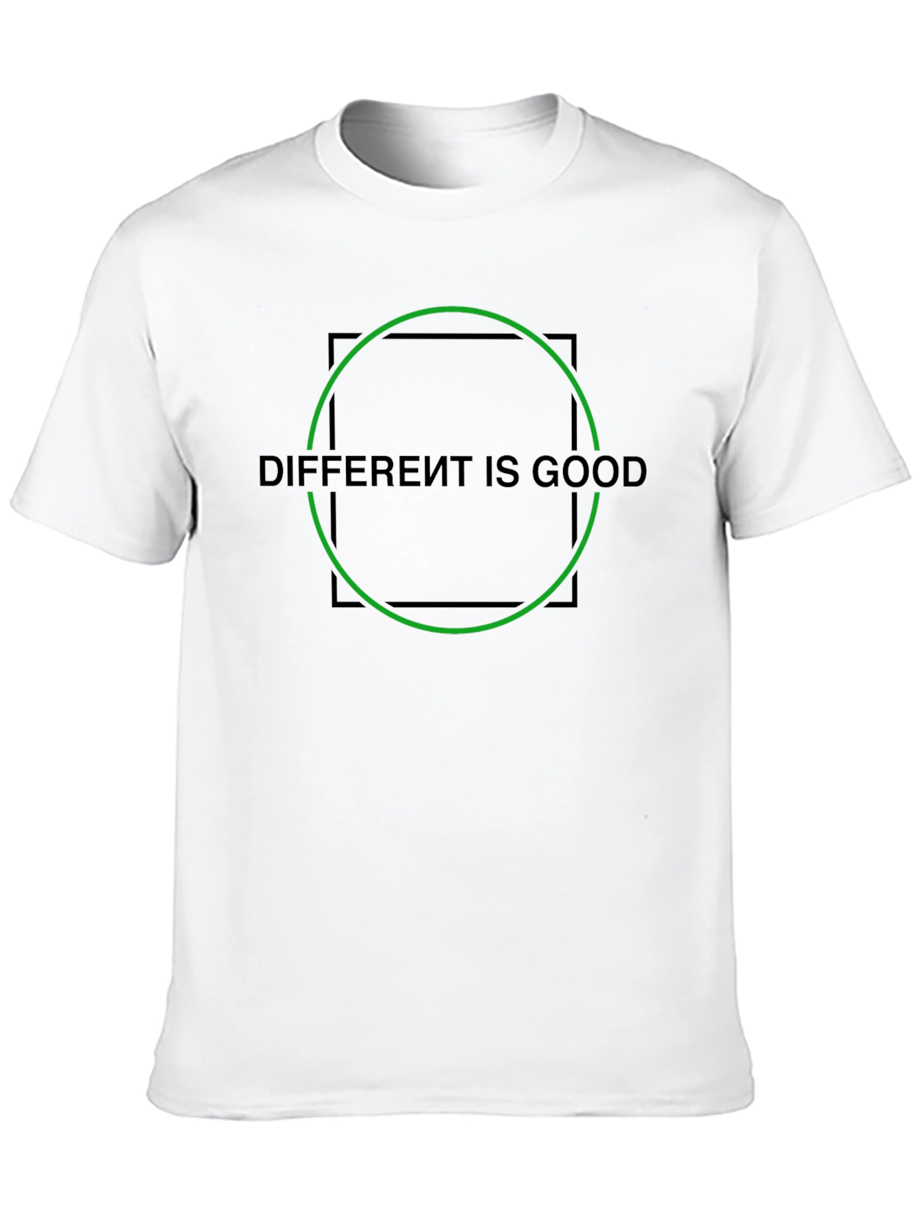 Different Is Good Graphic Tee - Stylish Black T-Shirt