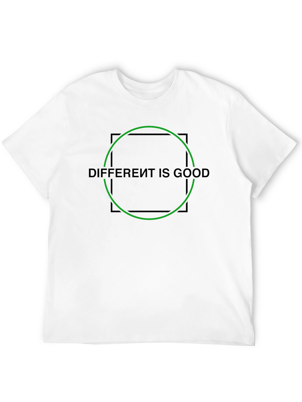 Different Is Good Graphic Tee - Stylish Black T-Shirt