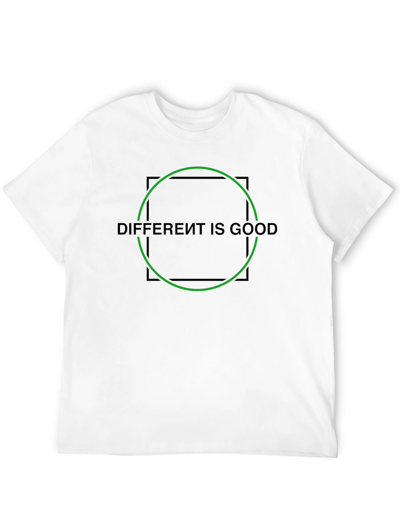 Different Is Good Graphic Tee - Stylish Black T-Shirt