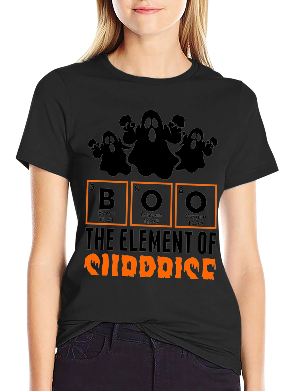 Halloween Boo Element of Surprise Graphic Tee
