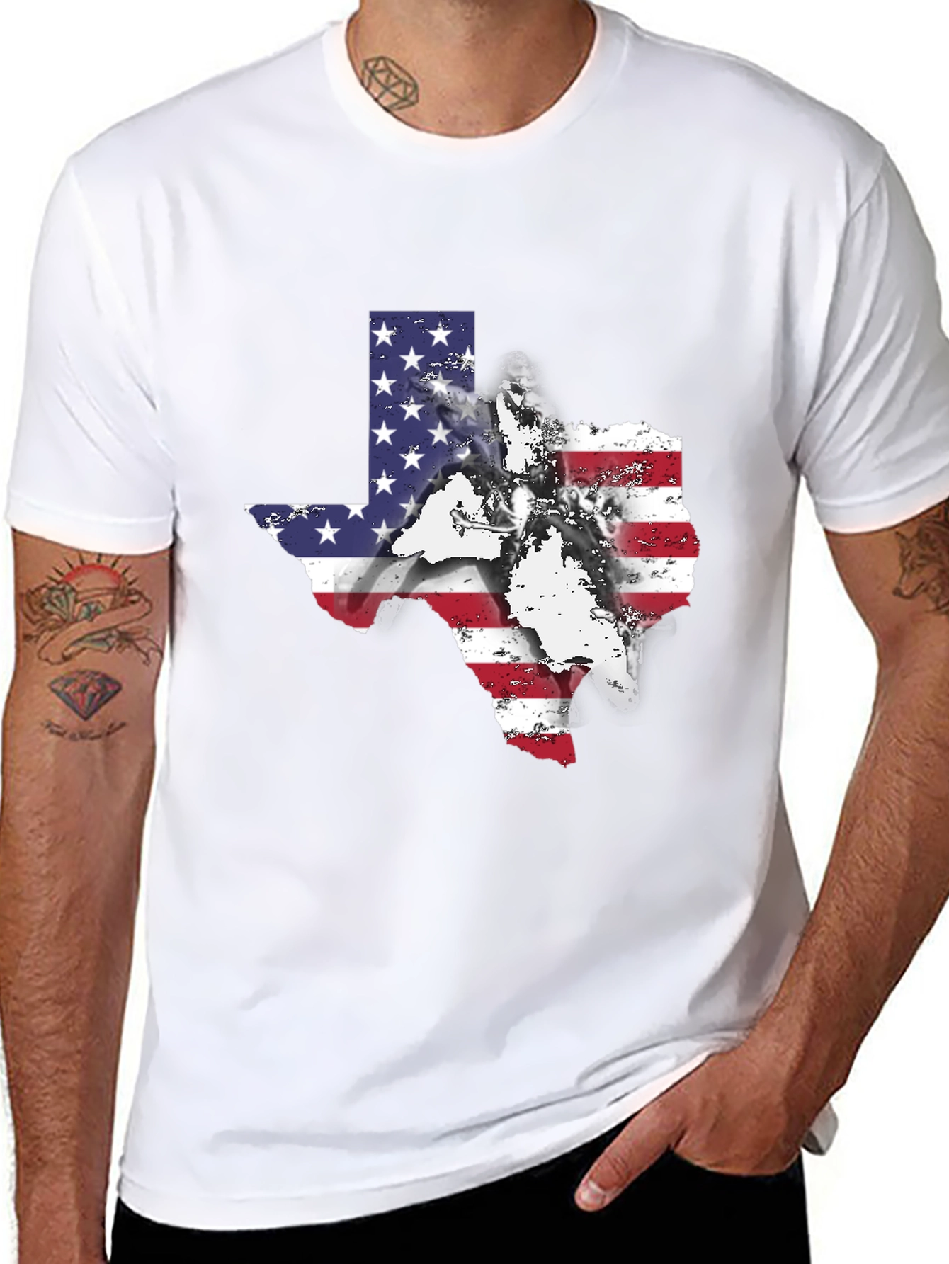 Texas Flag Graphic Tee - Patriotic Style