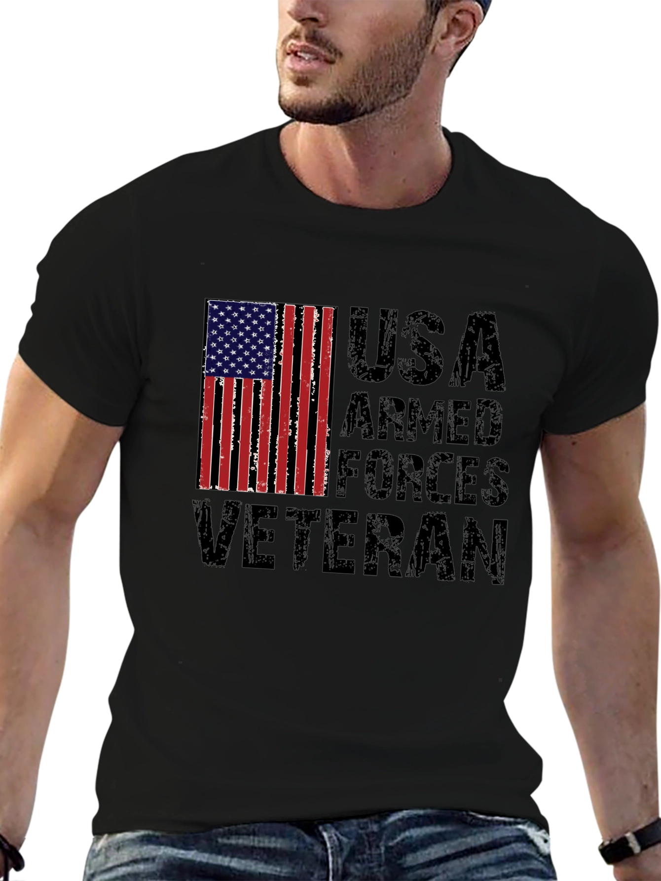USA Armed Forces Veteran T-Shirt Patriotic Pride