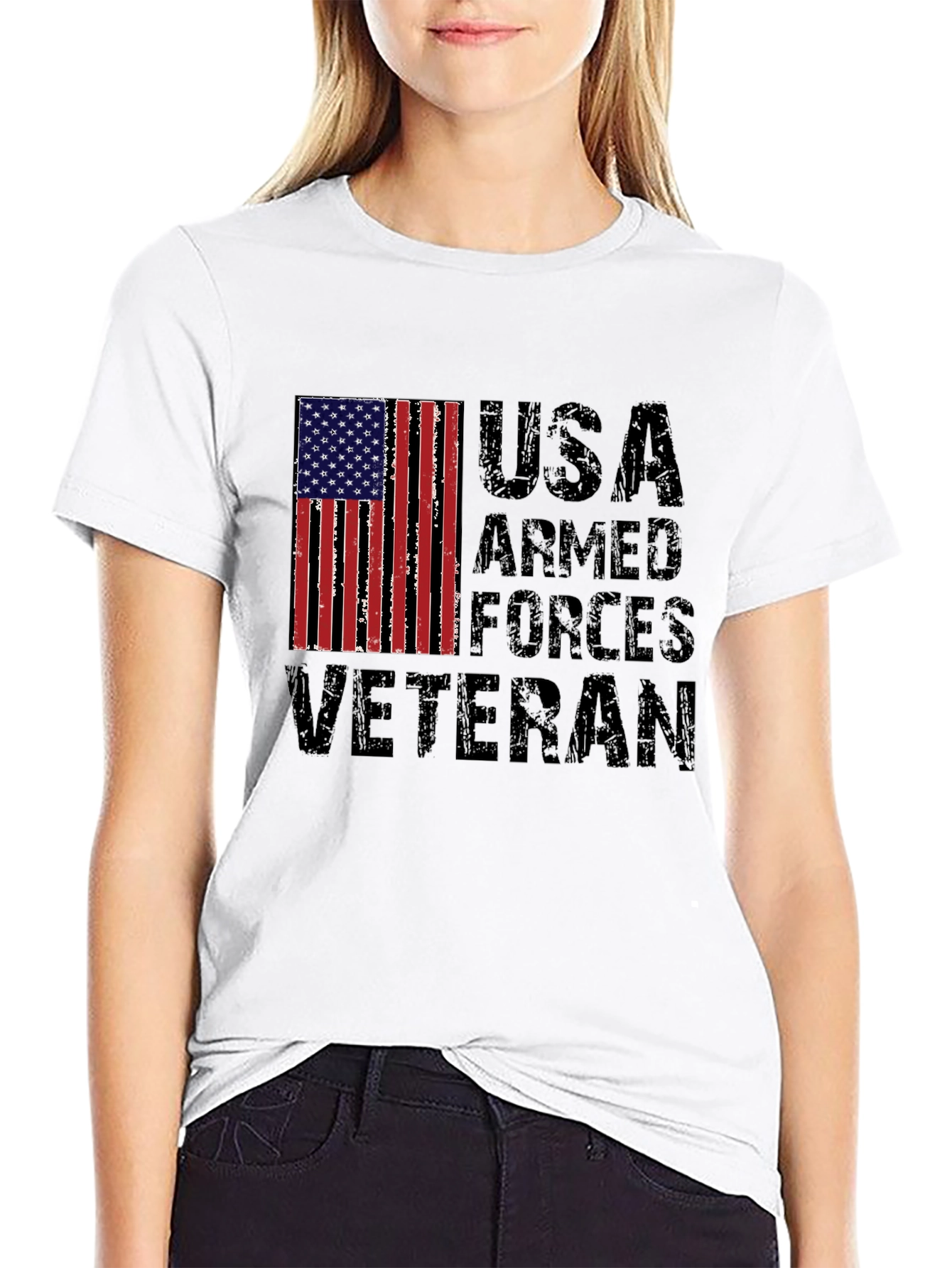 USA Armed Forces Veteran T-Shirt Patriotic Pride