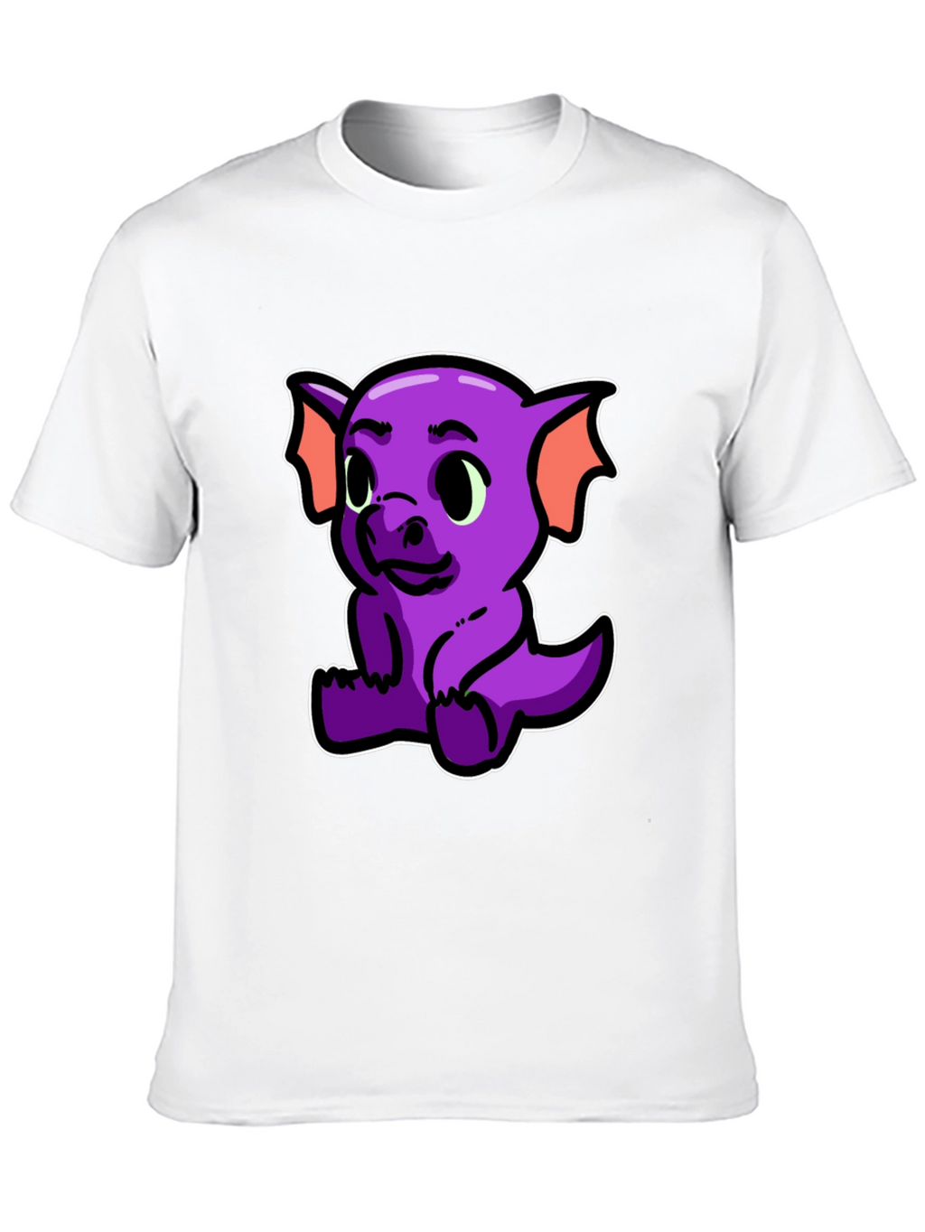 Cute Purple Dragon Graphic T-Shirt