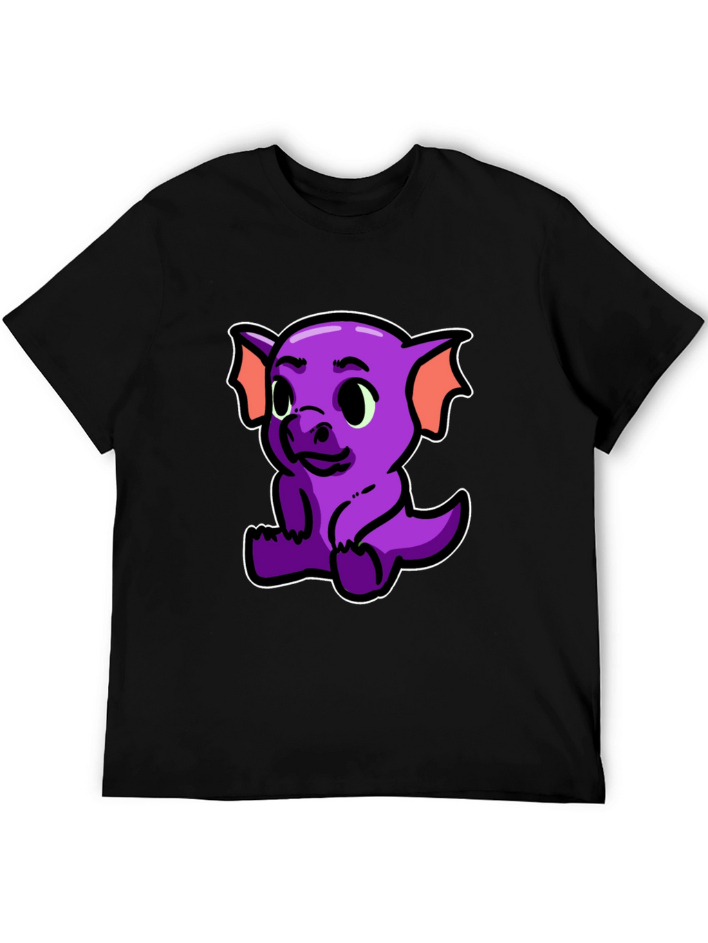 Cute Purple Dragon Graphic T-Shirt