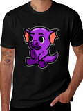 Cute Purple Dragon Graphic T-Shirt