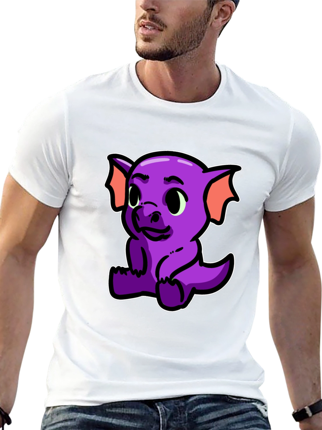 Cute Purple Dragon Graphic T-Shirt