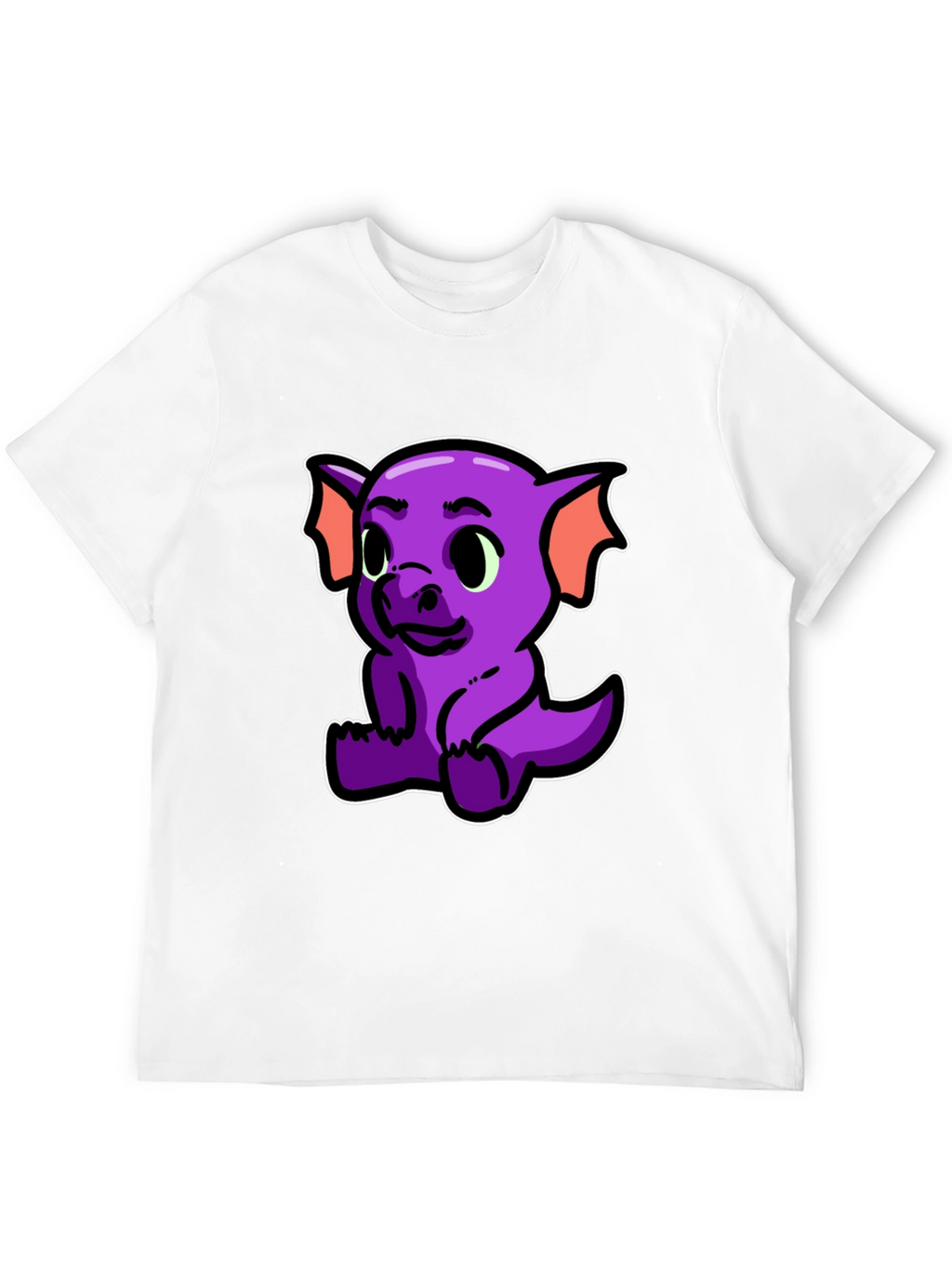 Cute Purple Dragon Graphic T-Shirt