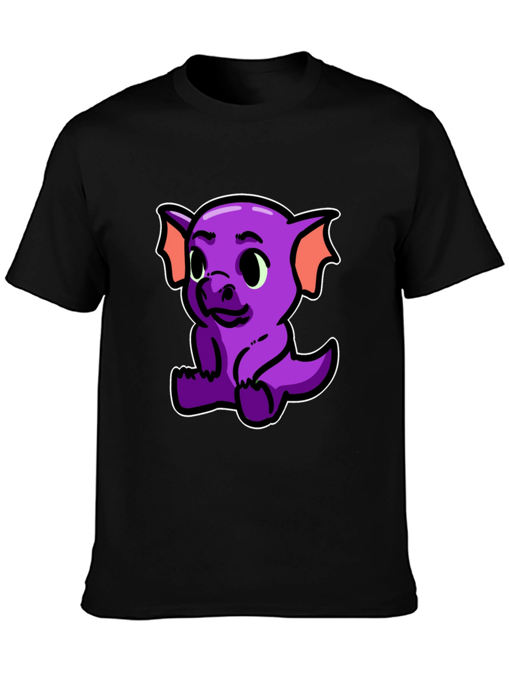 Cute Purple Dragon Graphic T-Shirt