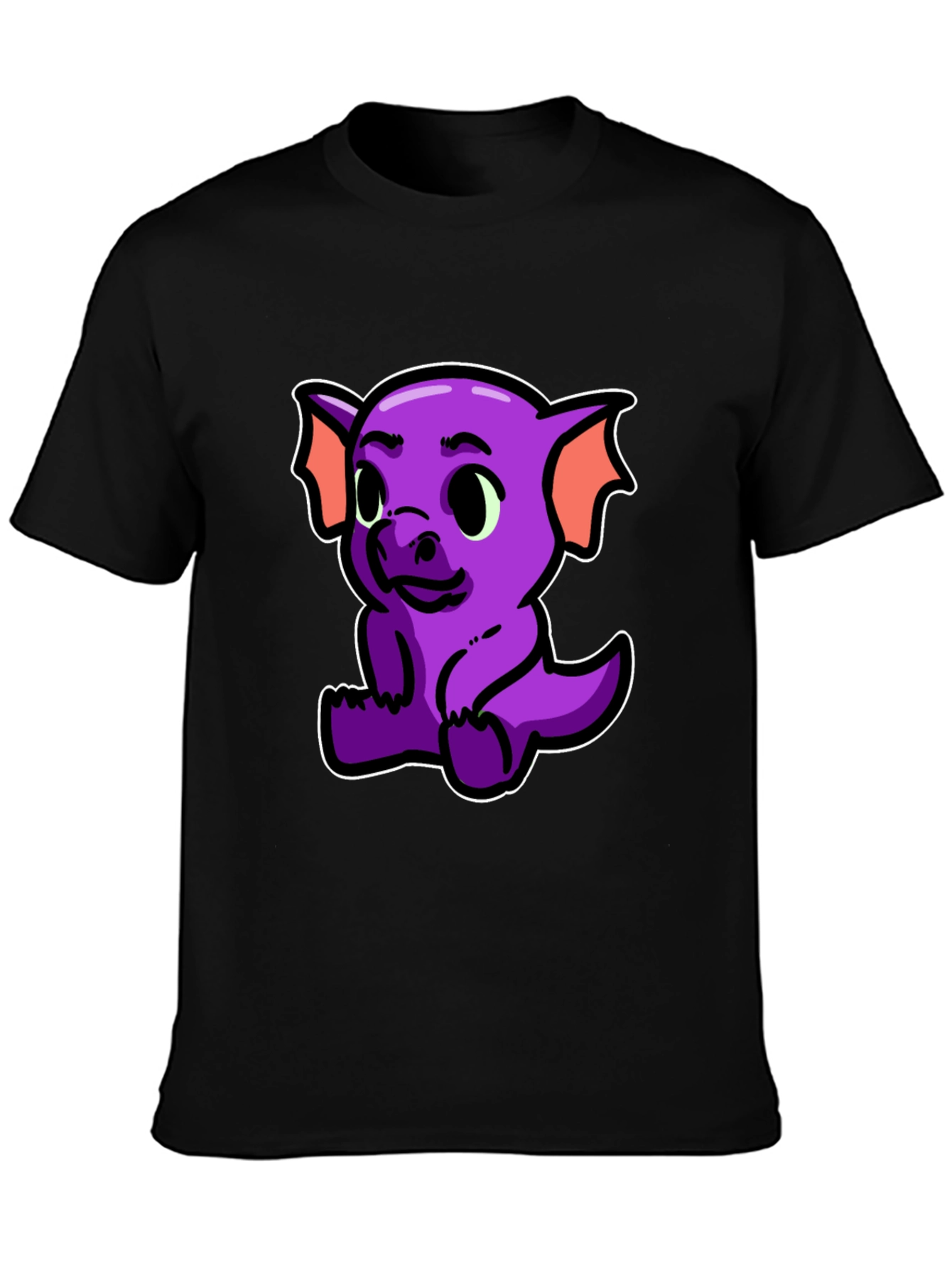 Cute Purple Dragon Graphic T-Shirt