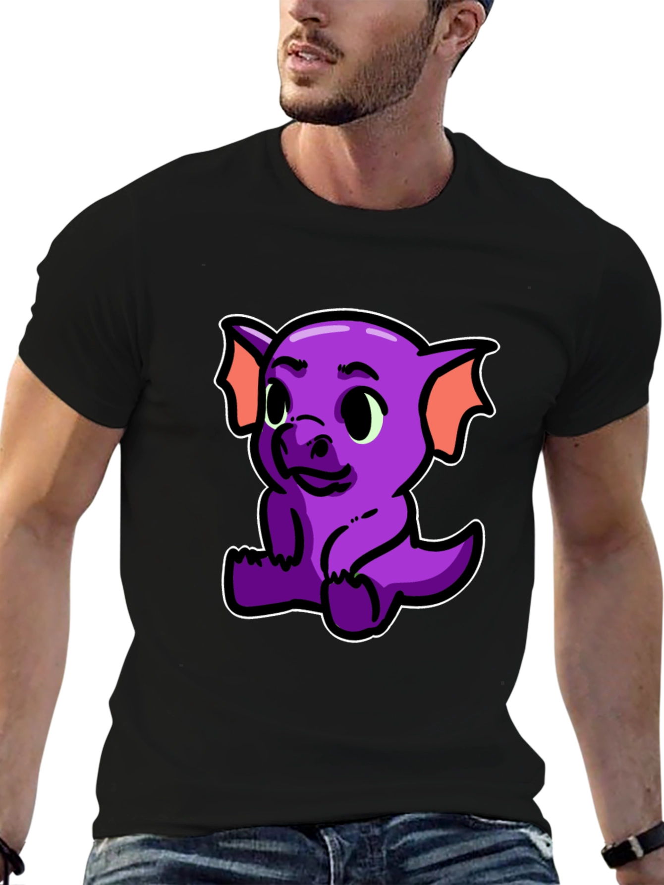 Cute Purple Dragon Graphic T-Shirt