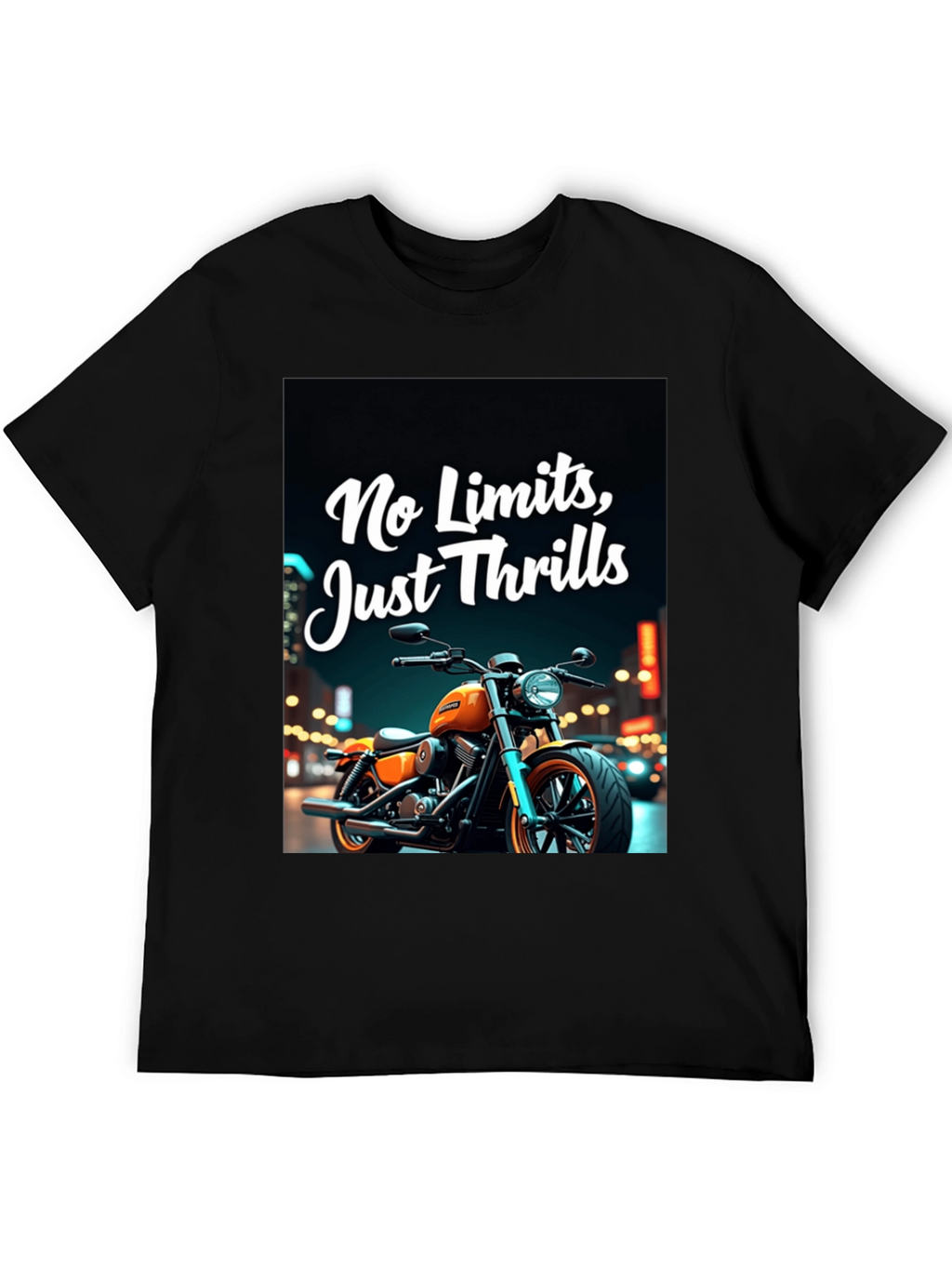 No Limits Thrills Black Graphic Tee
