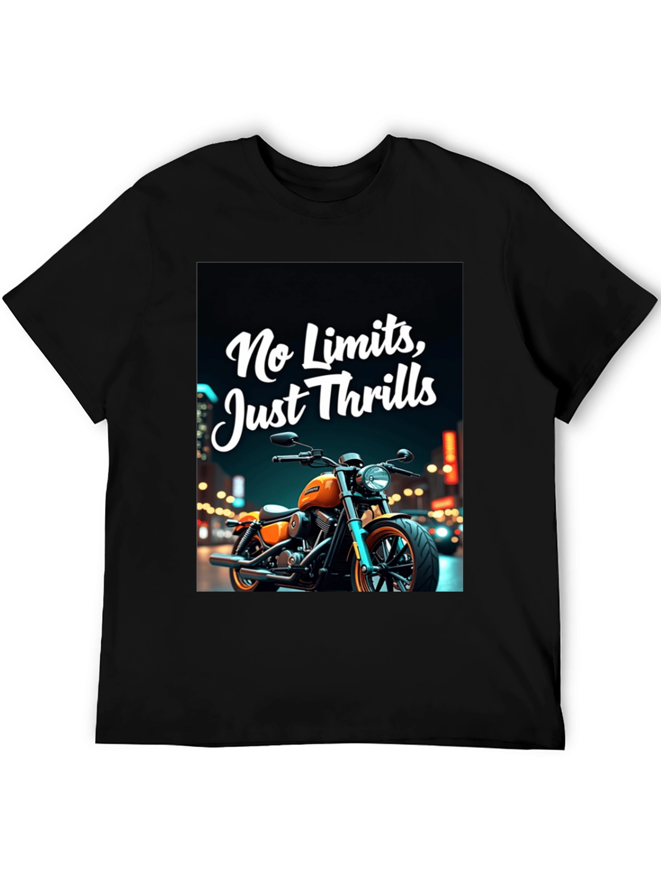 No Limits Thrills Black Graphic Tee