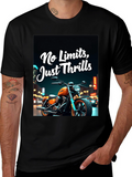 No Limits Thrills Black Graphic Tee