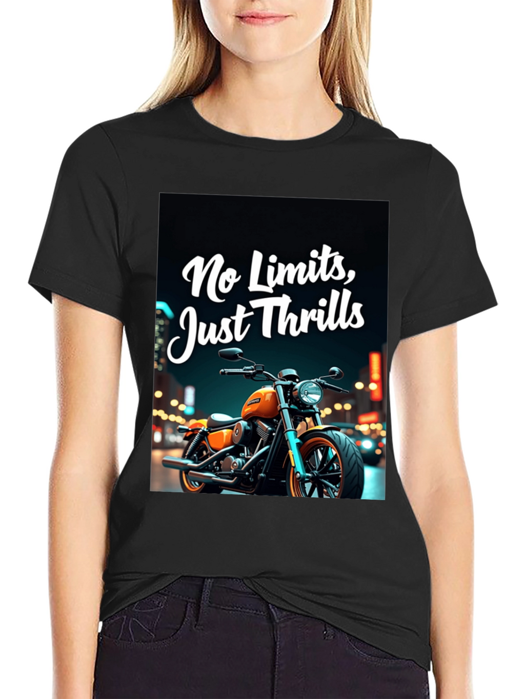 No Limits Thrills Black Graphic Tee