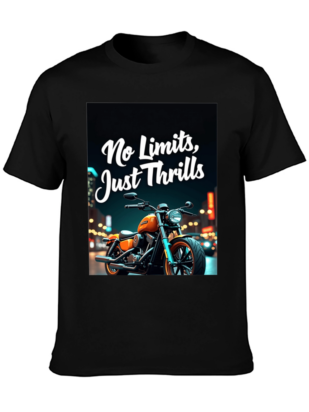 No Limits Thrills Black Graphic Tee