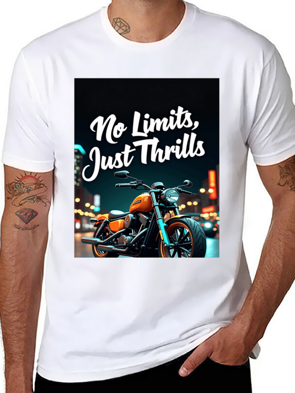 No Limits Thrills Black Graphic Tee