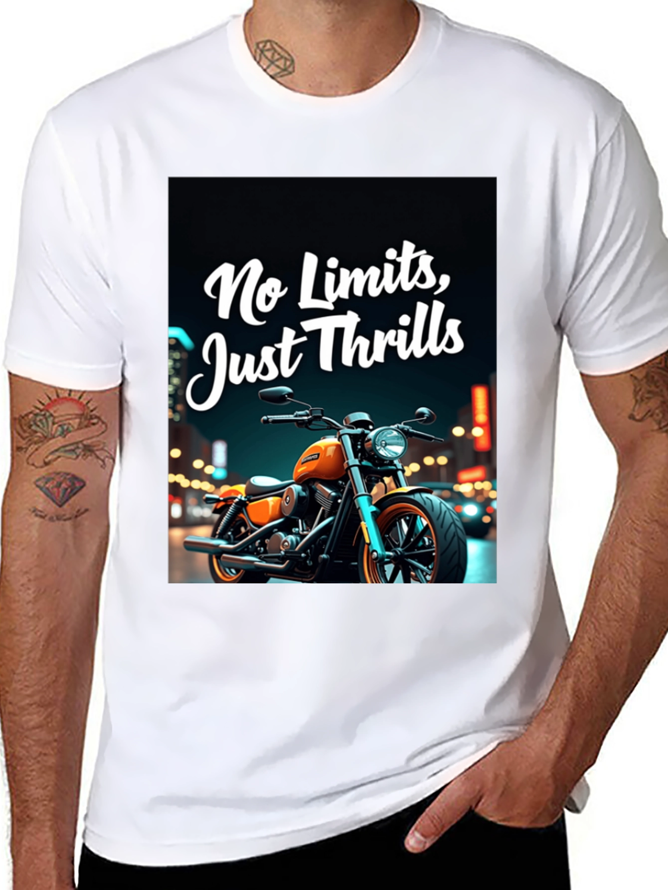 No Limits Thrills Black Graphic Tee