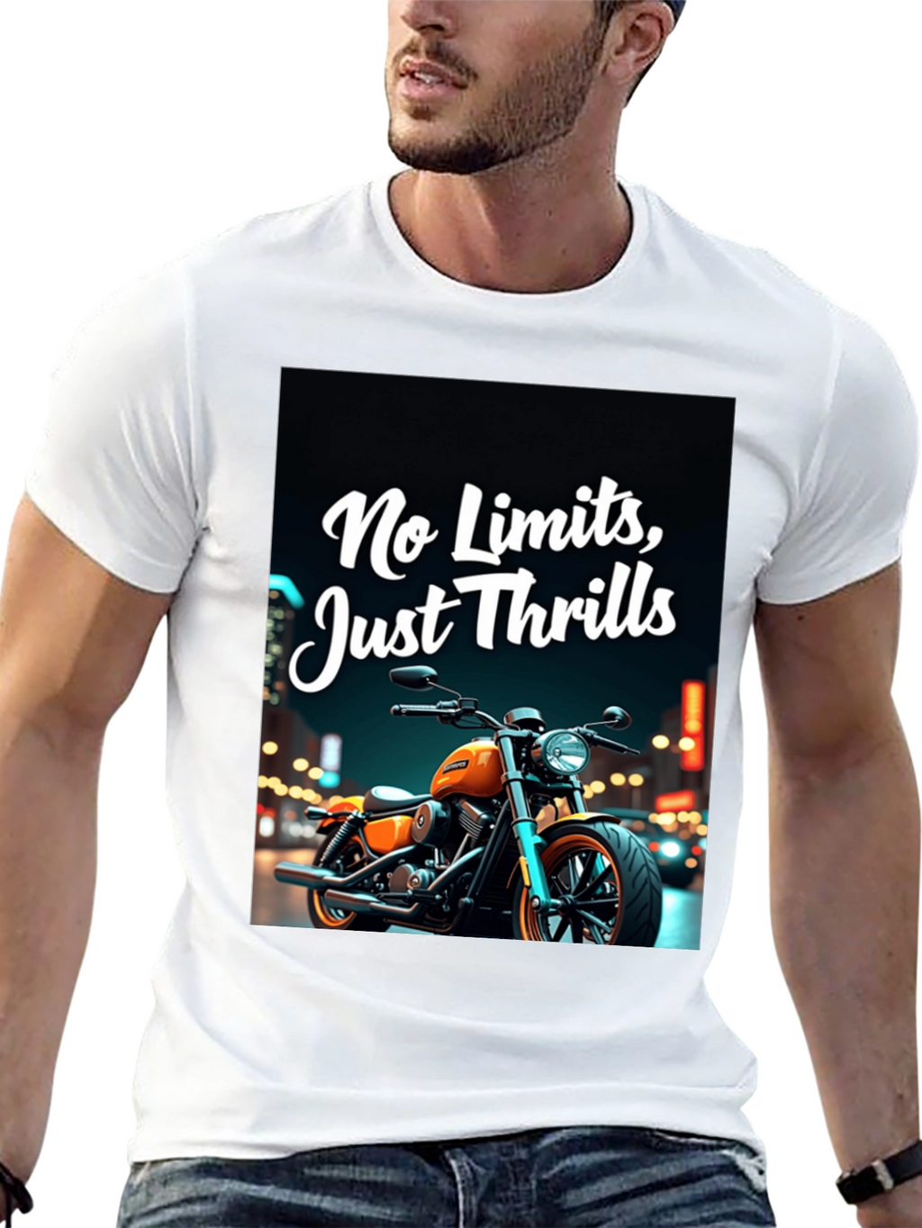 No Limits Thrills Black Graphic Tee