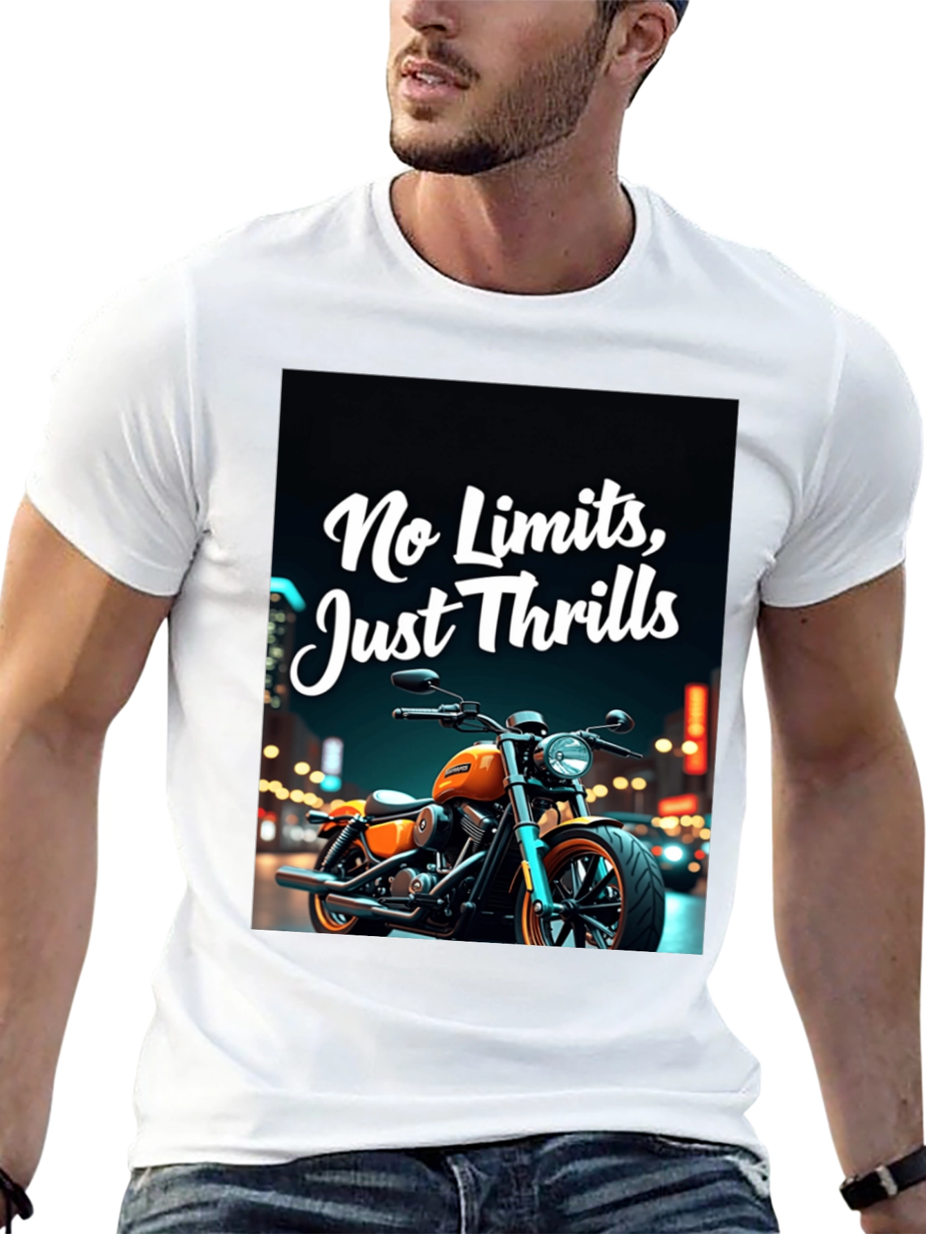 No Limits Thrills Black Graphic Tee