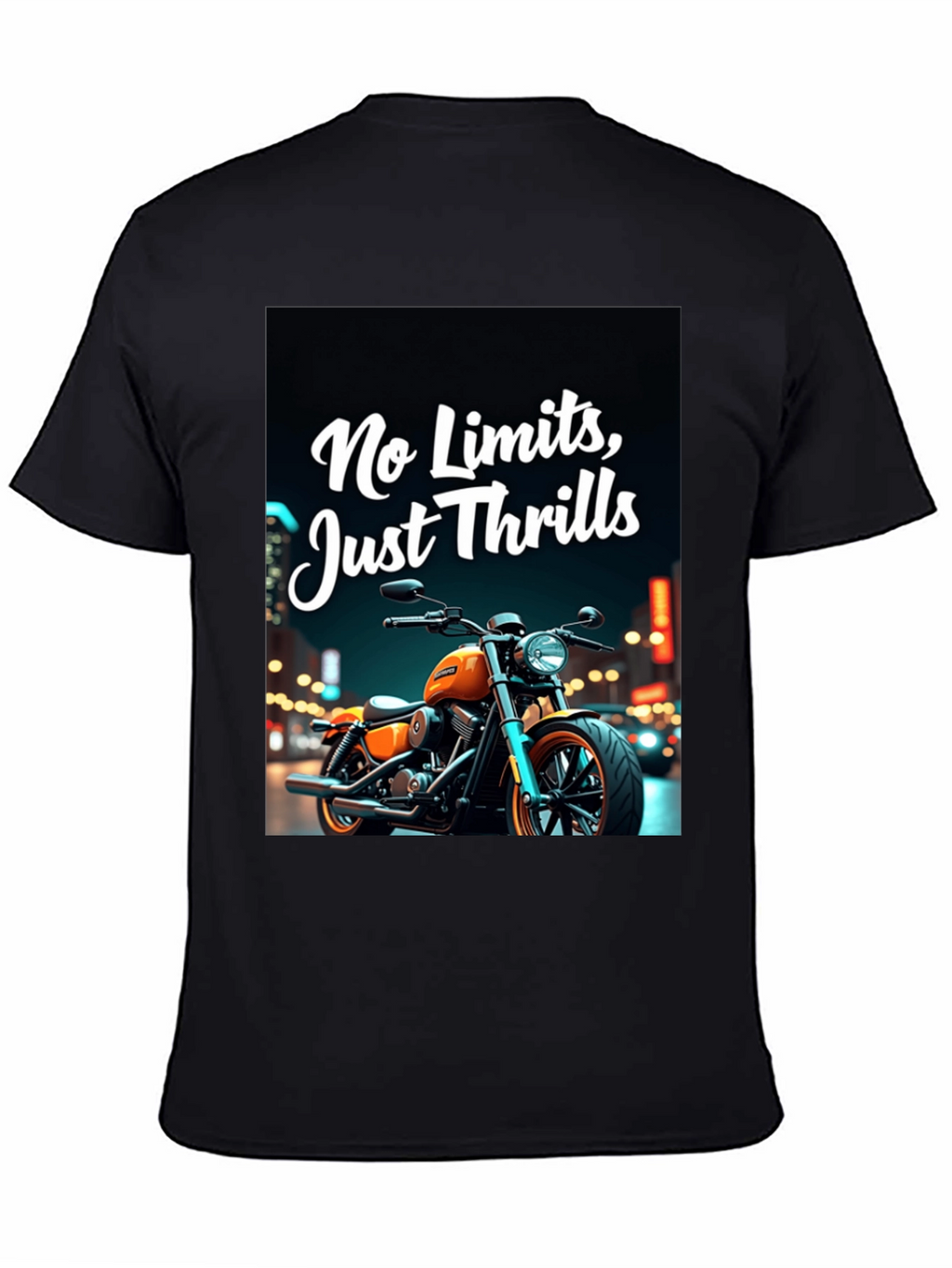 No Limits Thrills Black Graphic Tee