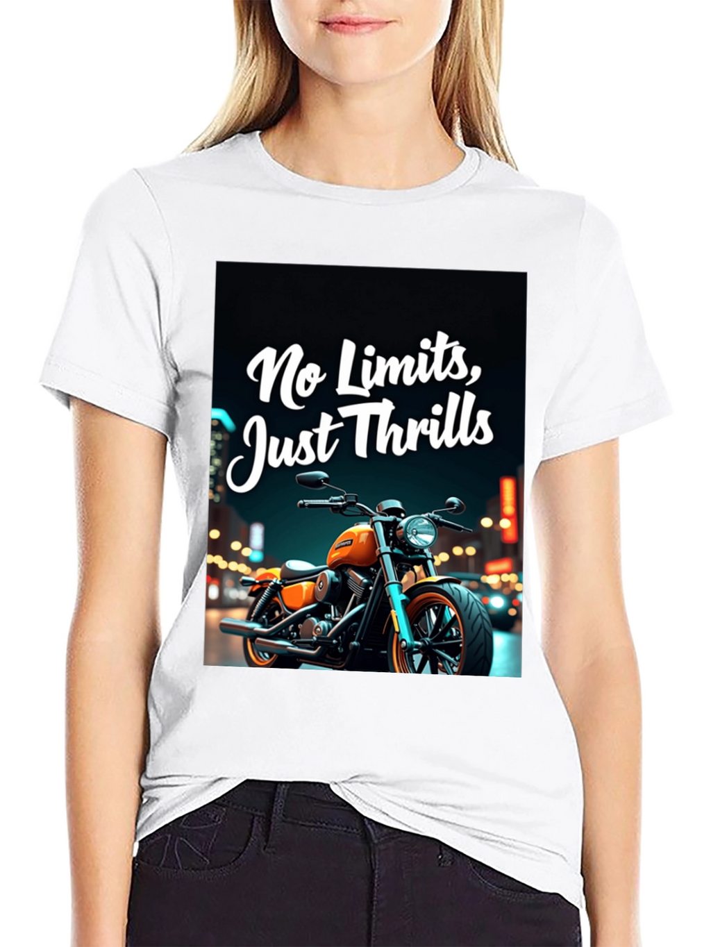 No Limits Thrills Black Graphic Tee