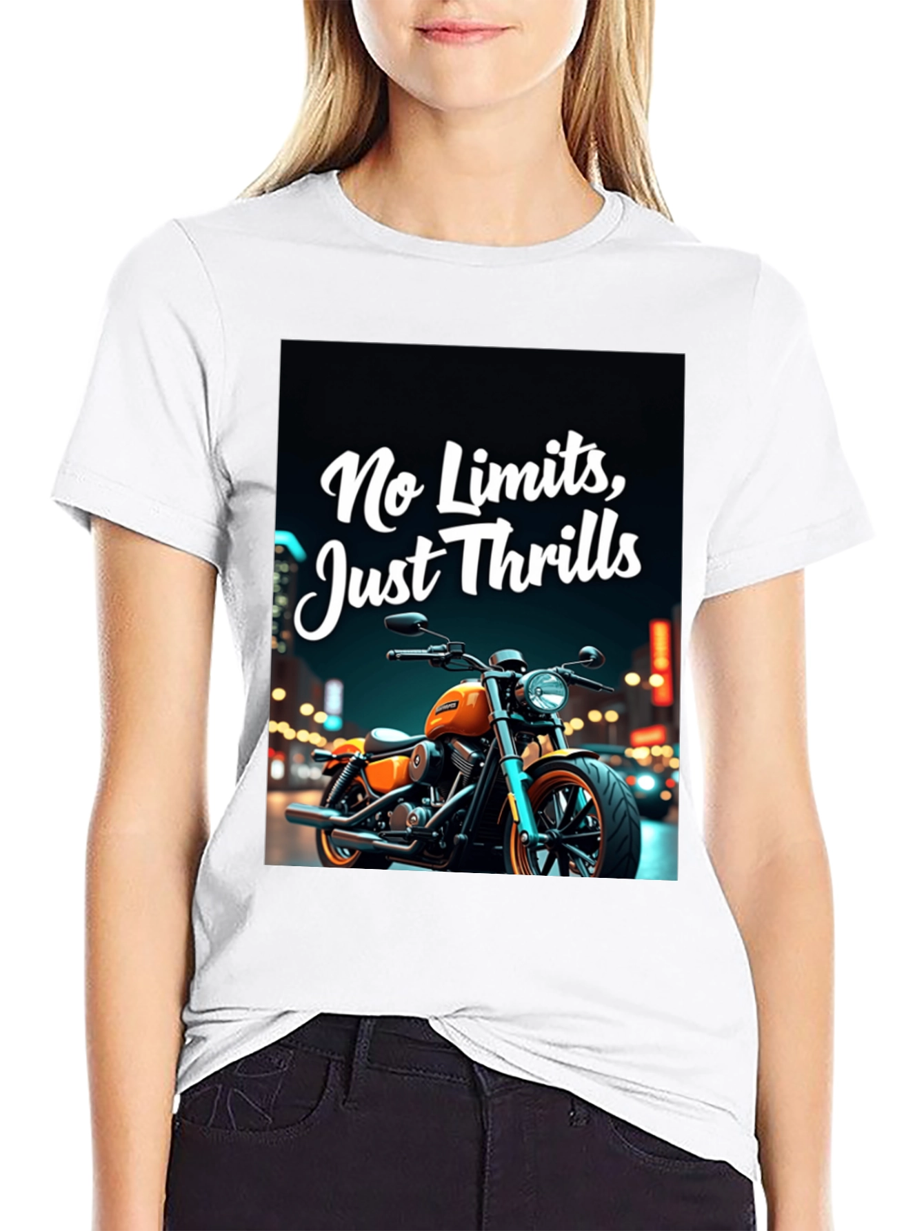 No Limits Thrills Black Graphic Tee