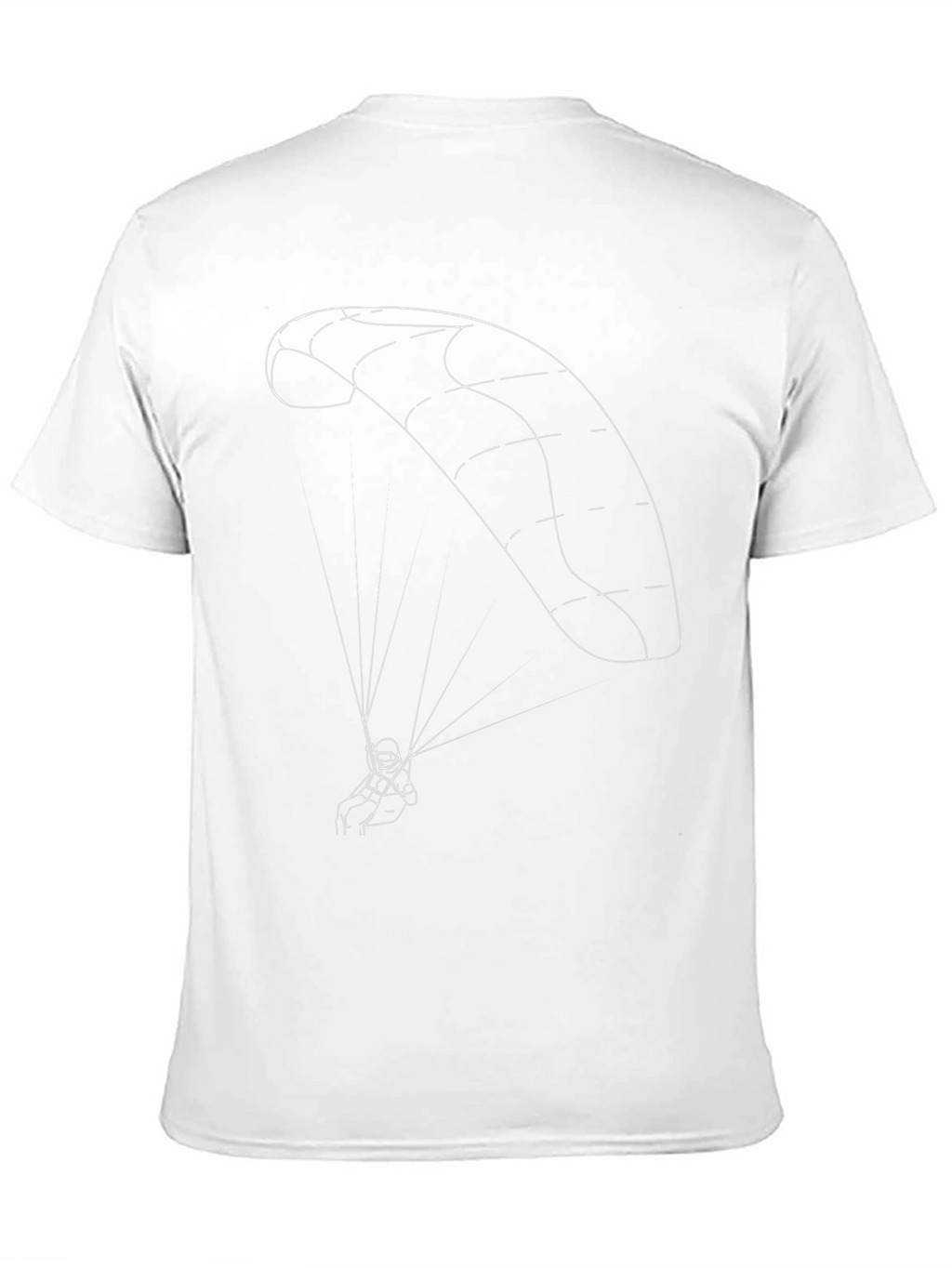 Paragliding Graphic Tee - Black Cotton T-Shirt
