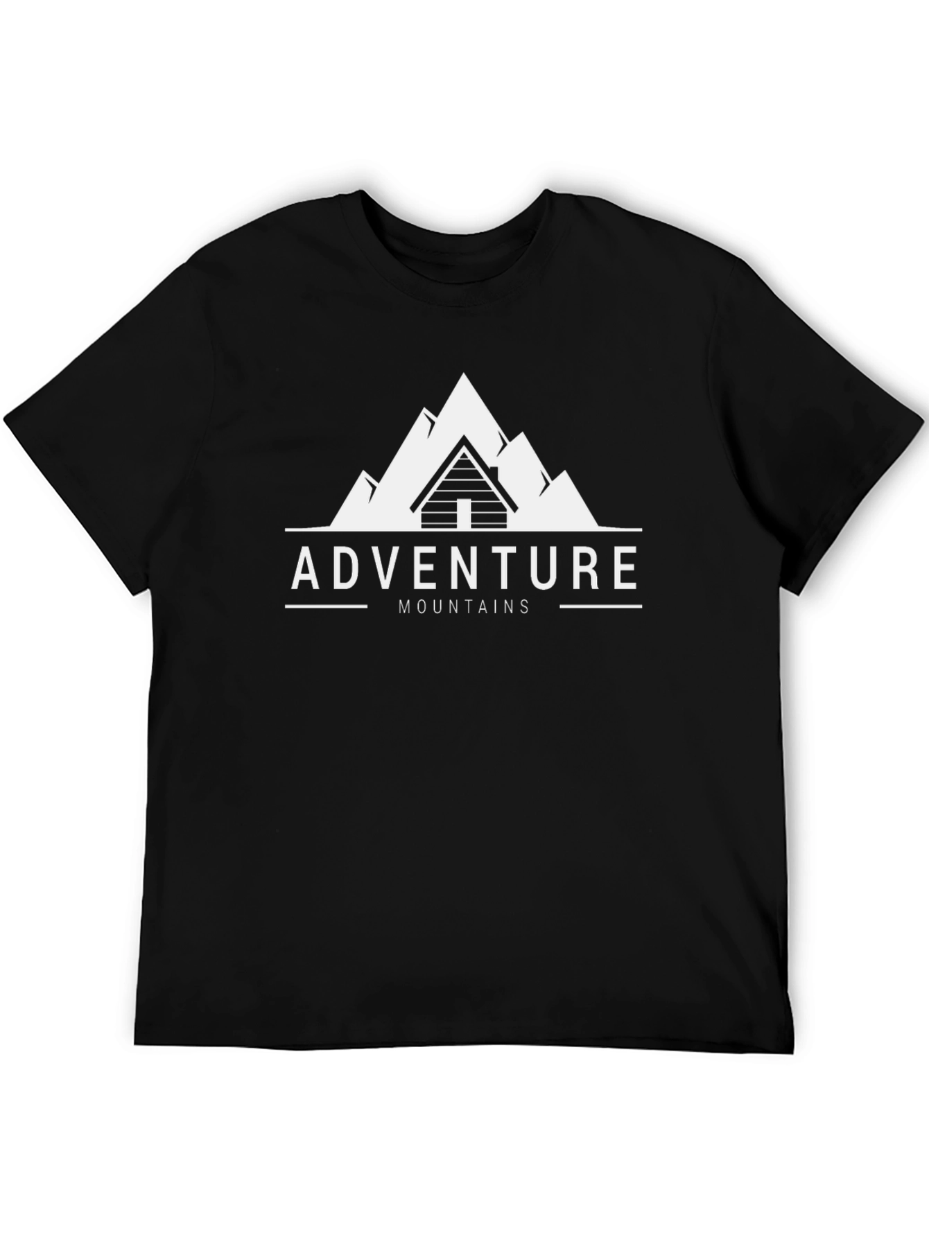 Adventure Mountains Graphic Tee - Black