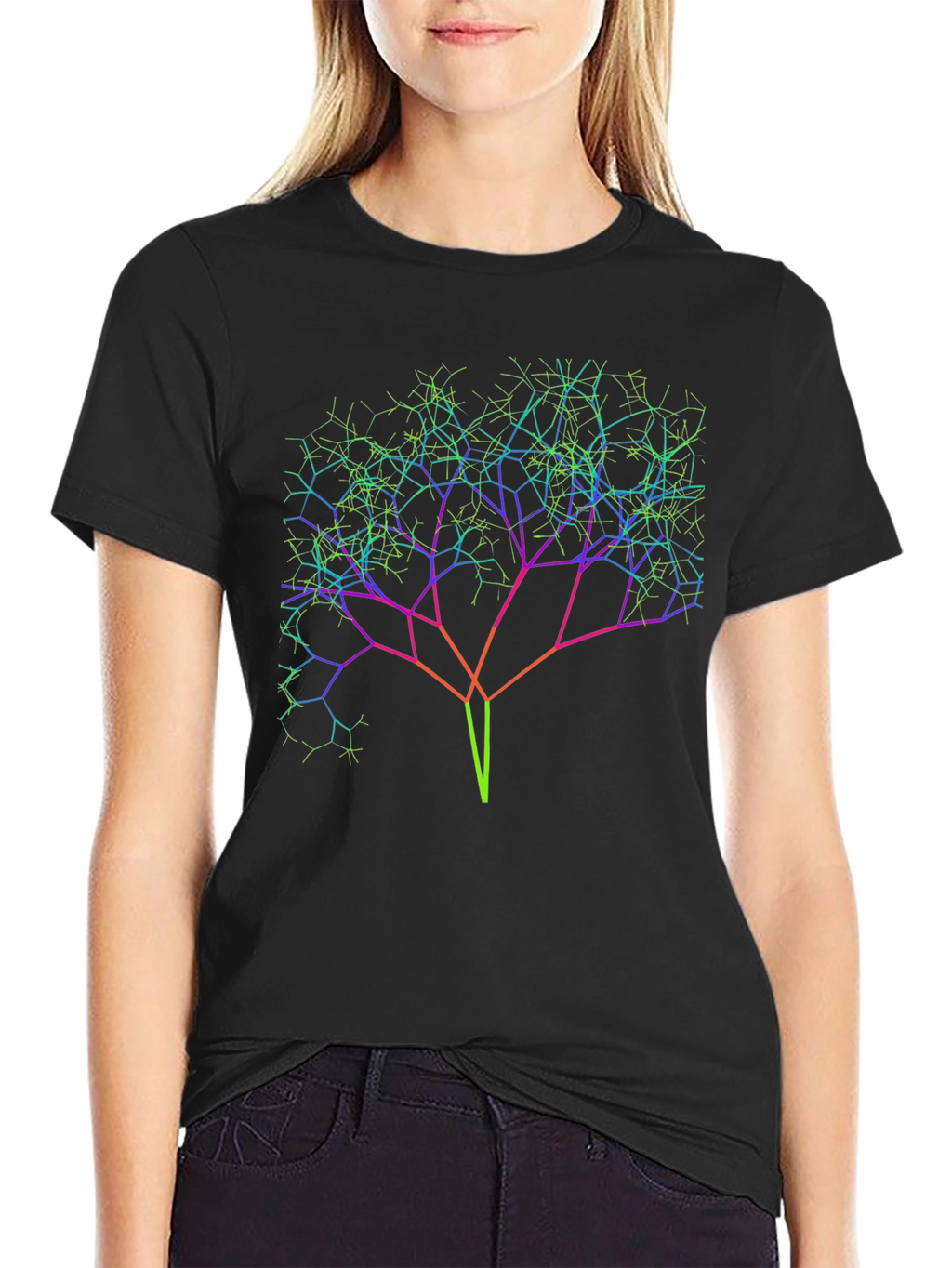 Abstract Tree Line Art Graphic Tee - Unisex