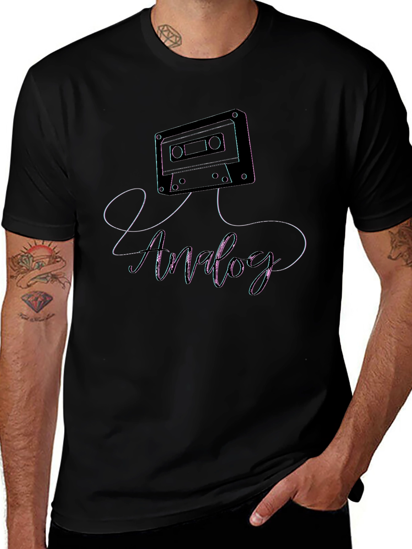 Analog Cassette Tape Graphic Tee - Retro Music Shirt
