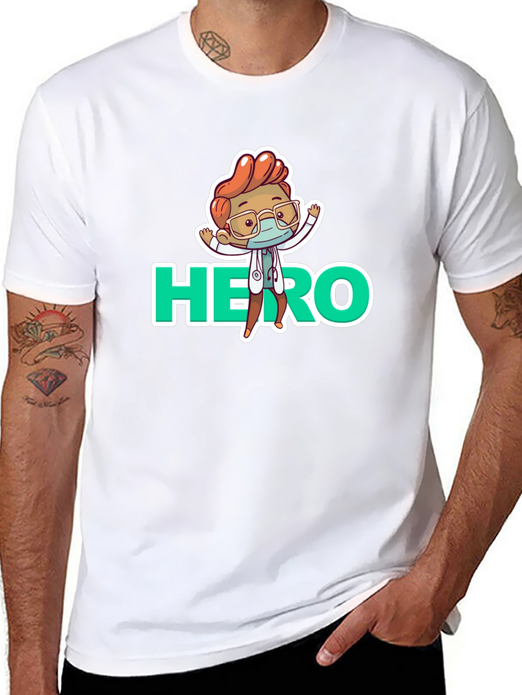 Hero Doctor T-Shirt - Cartoon Graphic Tee
