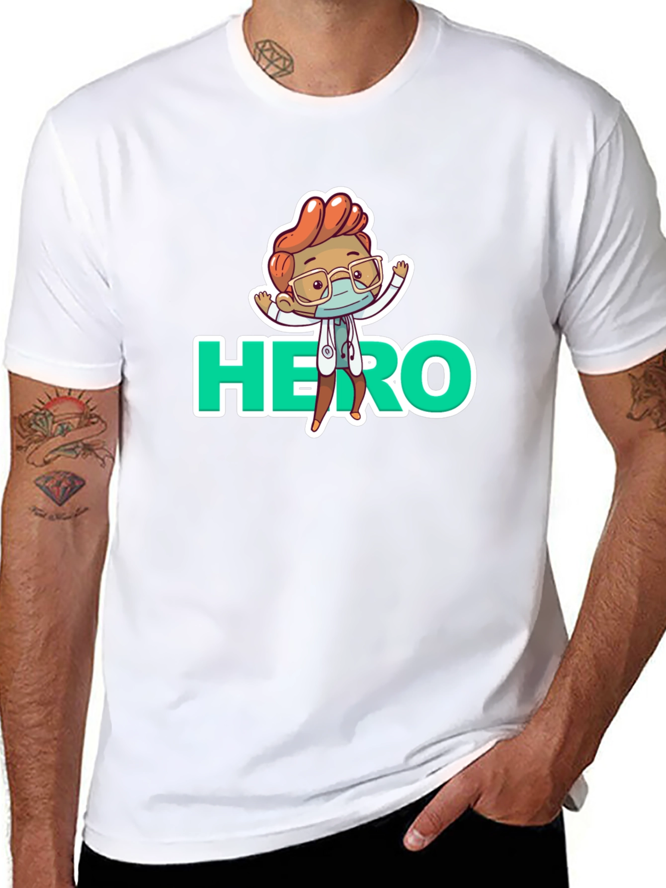 Hero Doctor T-Shirt - Cartoon Graphic Tee