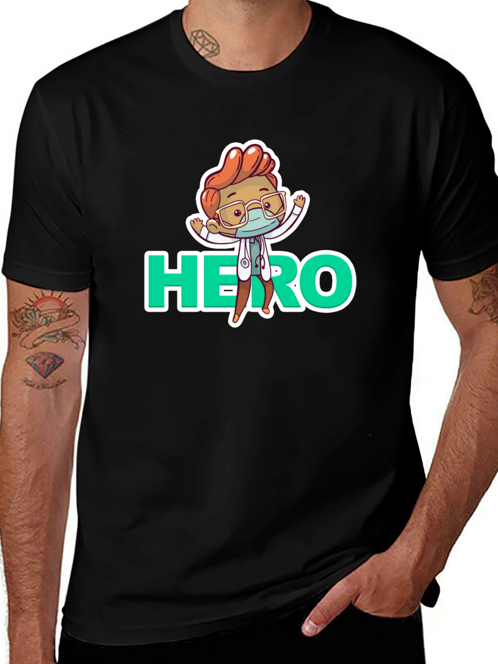 Hero Doctor T-Shirt - Cartoon Graphic Tee